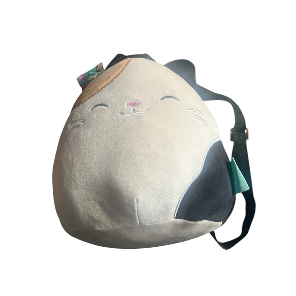 Squishmallows Cam the Calico Cat plush backpack. NWT